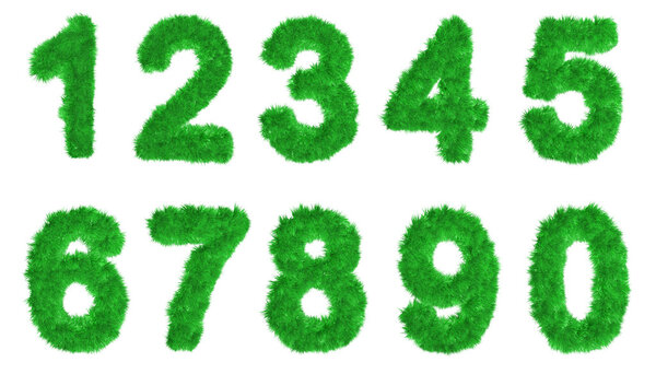 Алфавит пышной зеленой травы
