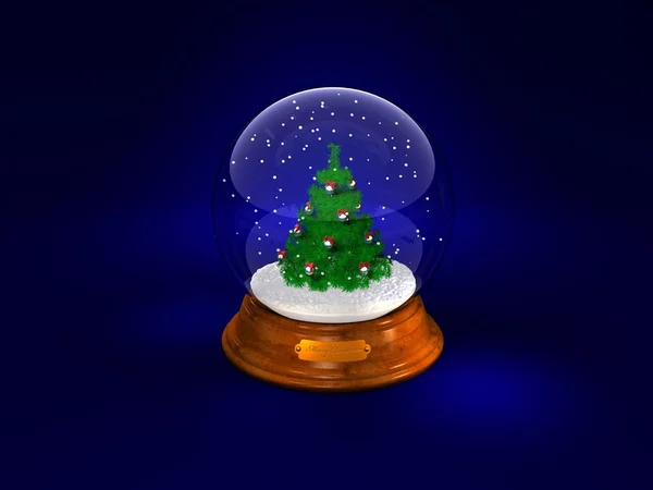 Palla di vetro di Natale — Foto Stock