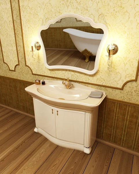 Gyönyörű retro fürdőszoba — Stock Fotó