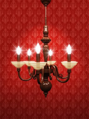 Old-fashioned chandelier clipart