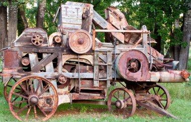 eski ahşap tarım makine