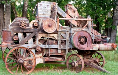 Old Wooden Farming Machine clipart