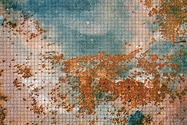 Fragmento de mosaico, metal enferrujado, ferro — Fotografia de Stock