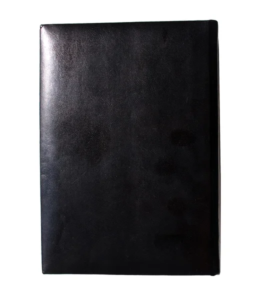 Grande livro preto isolado em branco — Fotografia de Stock