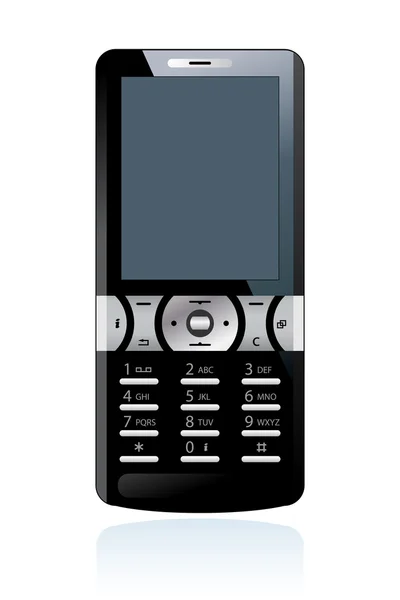 黒の携帯電話 — ストックベクタ