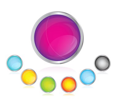 Colorful buttons clipart