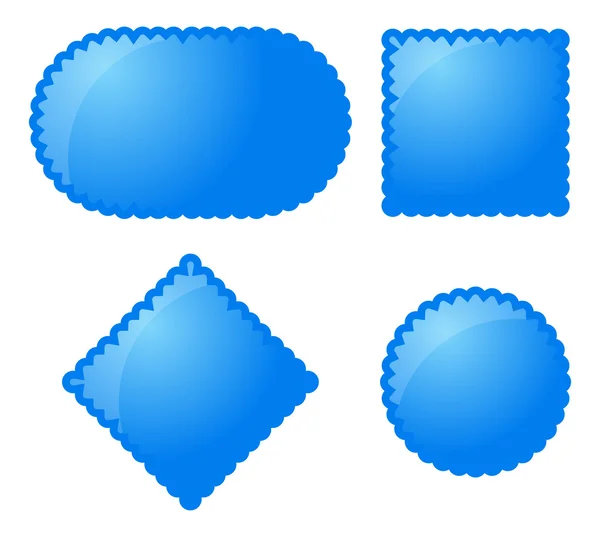 Niebieskie przyciski błyszczący — Zdjęcie stockowe