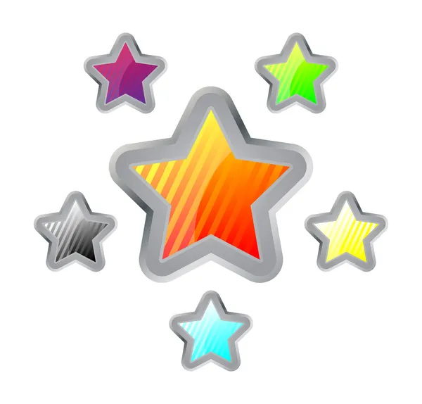 Färgglada stjärnor — Stockfoto
