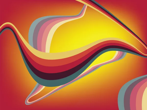 Rubans ondulés colorés — Image vectorielle