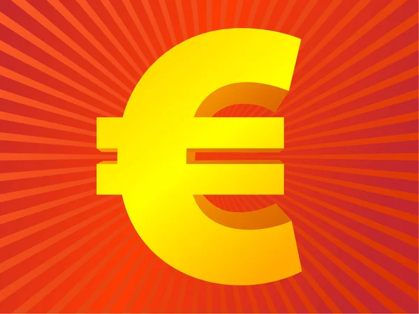 Guld euro-symbolen — Stock vektor