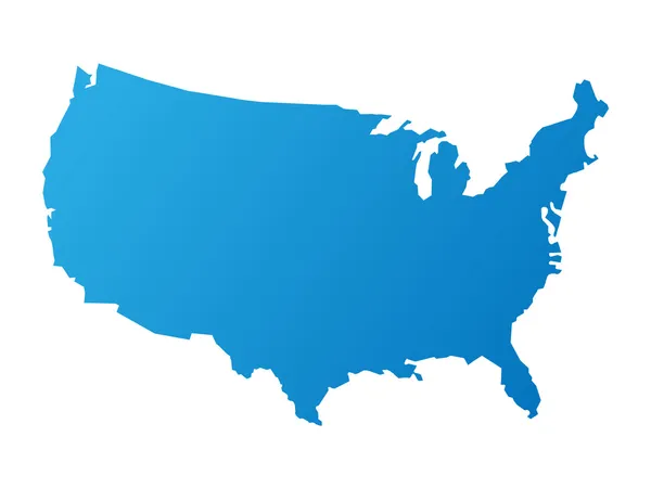 La mappa degli Stati Uniti — Vettoriale Stock