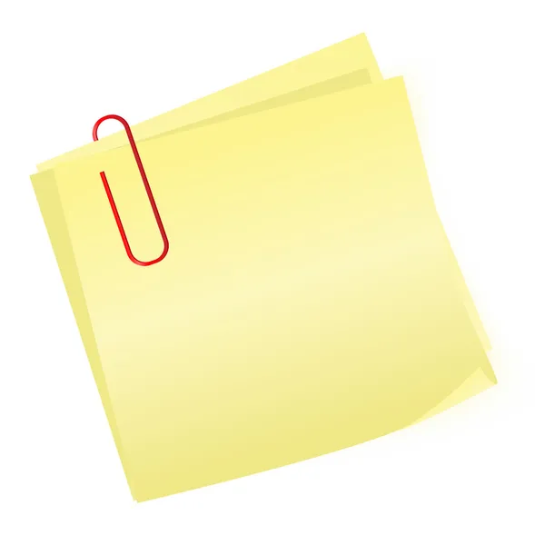 Notes de rappel jaunes — Image vectorielle