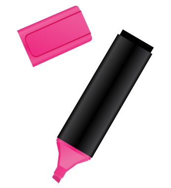 Pink highlighter clipart