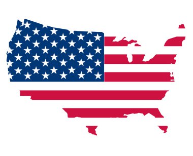 Map of the USA clipart