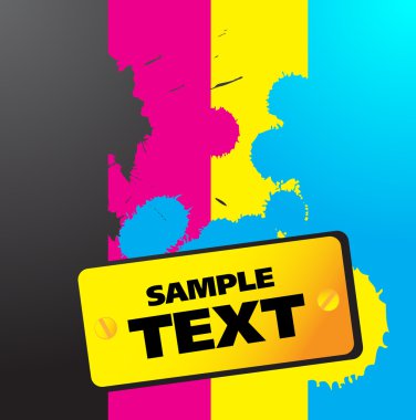 Grunge cmyk frame clipart