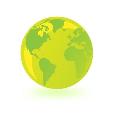 Green globe. clipart