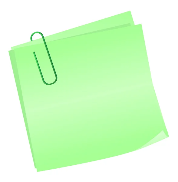 Green reminder notes — Stock Vector