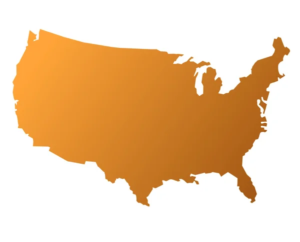 Carte des États-Unis — Image vectorielle
