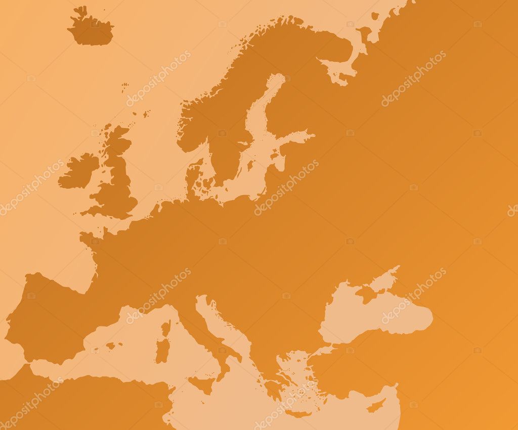Map Of Europe — Stock Vector © Yellowpixel 1856863