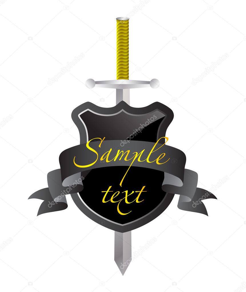 Heraldic shield and sword