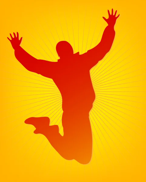 Homme sautant — Image vectorielle