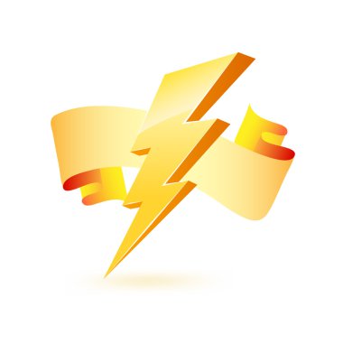 Powerful lighting symbol clipart