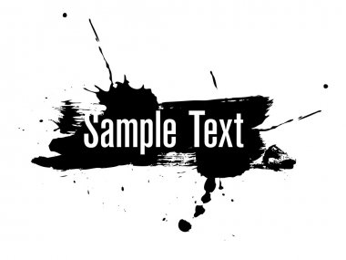 Sample text with ink background
