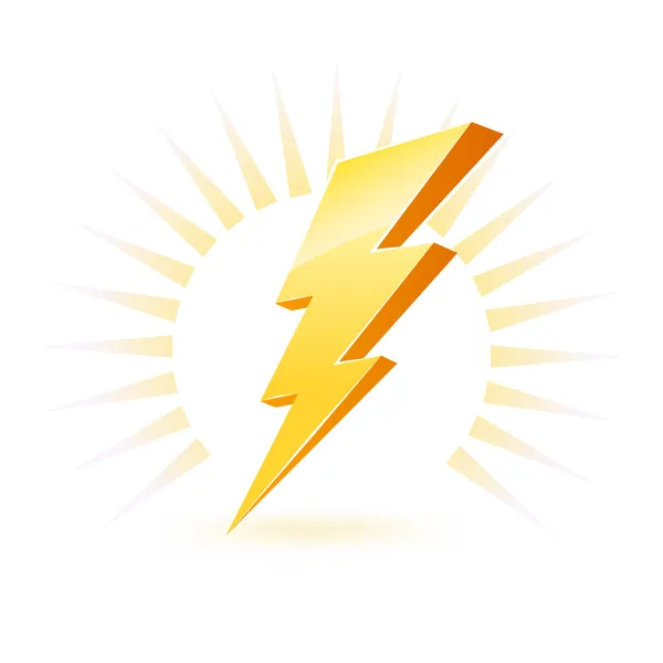 Powerful lighting symbol — Stock Vector