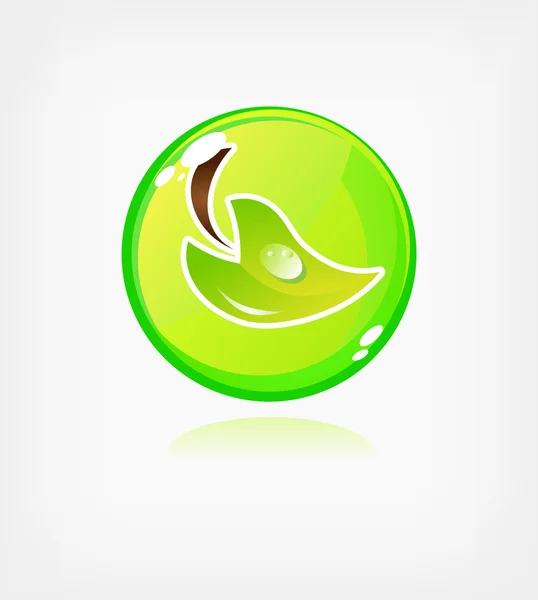 Зелений екології кнопки — стоковий вектор