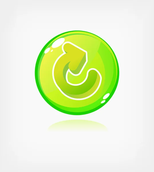 Bouton écologie vert — Image vectorielle