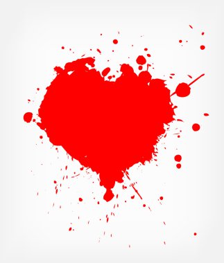 Heart with blood clipart