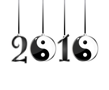 2010 with Yin Yang symbol clipart