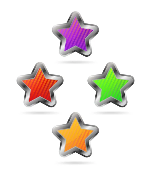 Sada barevných hvězd — Stockový vektor