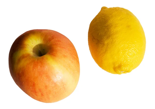 Frutas maçã e limão — Fotografia de Stock