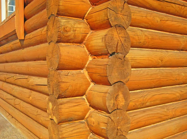 stock image Buildings, Fragment of the wooden house