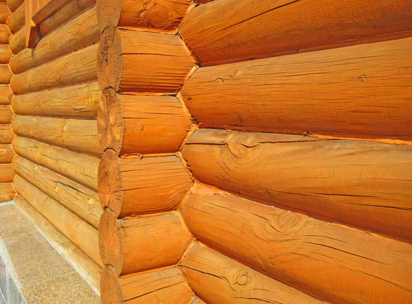 stock image Buildings, Fragment of the wooden house