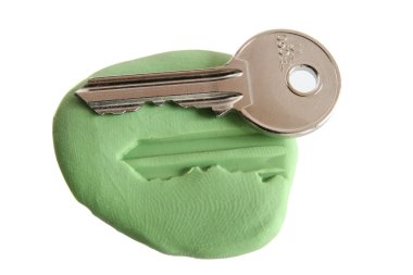 Key steal -security concept clipart