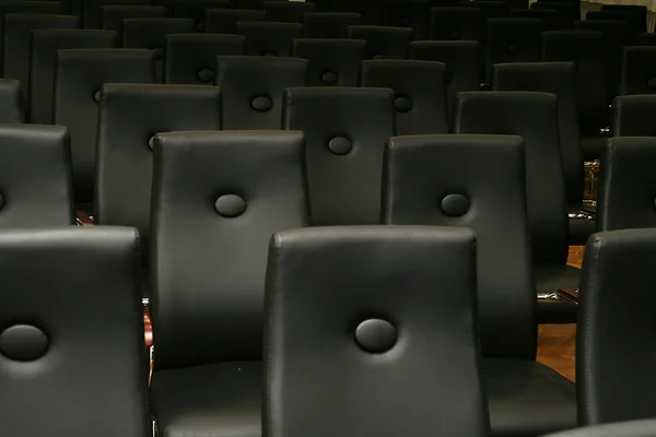 Chairs - Black seats — Stock Photo, Image