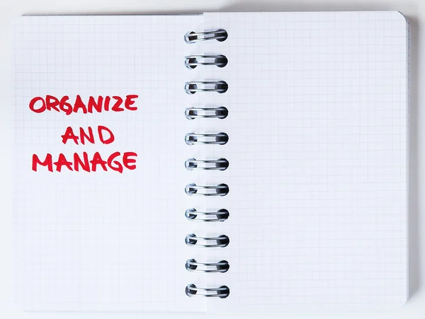 Organizuj swoje życie - notatka notatnik Obraz Stockowy