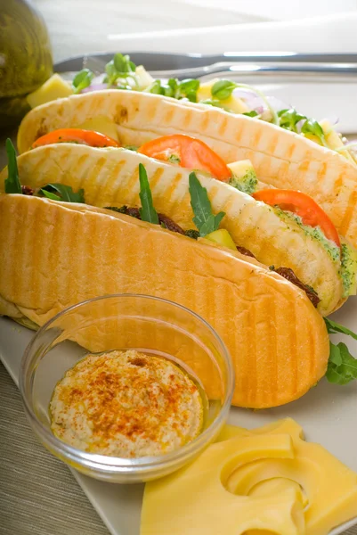 Assorted panini sandwich — Stock Photo, Image