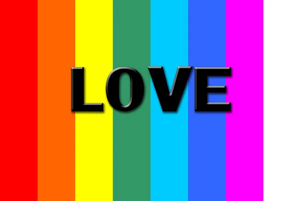 Rainbow love — Stock Photo, Image