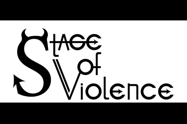 Stage of violence words — Stock Photo, Image