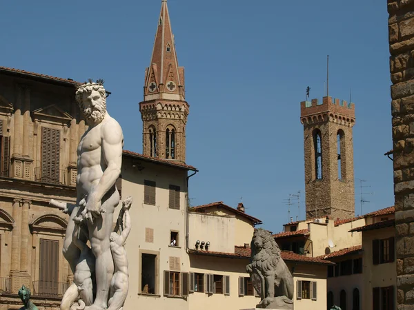 Florencja - piazza della signoria — Zdjęcie stockowe