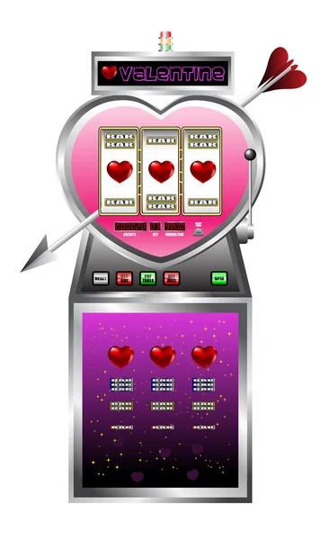 Valentine Zeichnung von Spielautomaten — Stockfoto