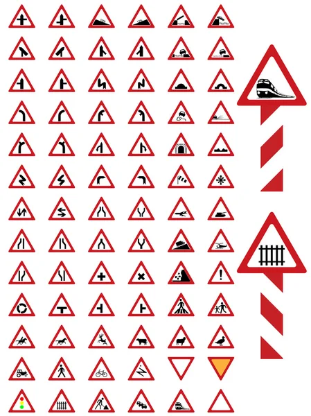 Znak ostrzegawczy drogi — Zdjęcie stockowe