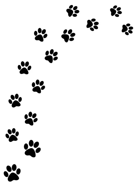 Bakgrund med björnar fotspår utskrifter — Stock vektor