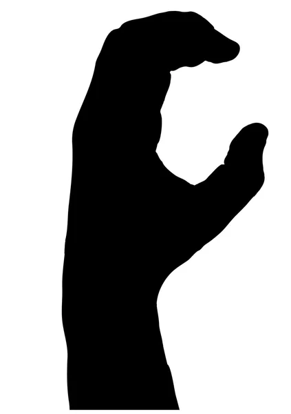 Alphabet des doigts lettre C — Image vectorielle