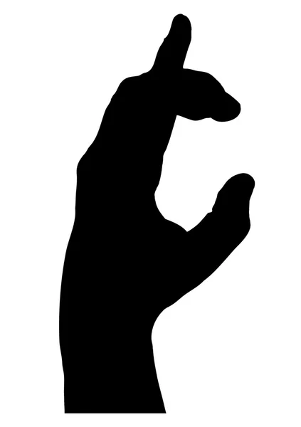 Літера D пальця — стоковий вектор