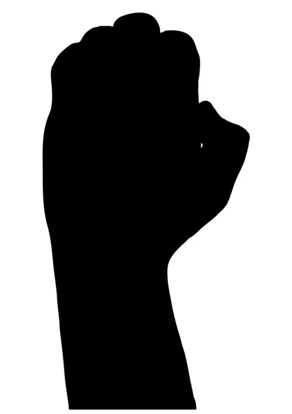 Alphabet des doigts lettre E — Image vectorielle