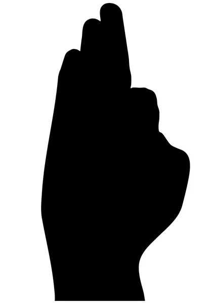 Алфавит пальца буква F — стоковый вектор